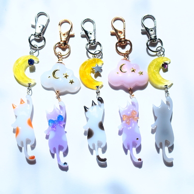 見本C ゆらゆら猫 子猫 風船 ワイヤーアート 果てしない クラフト 