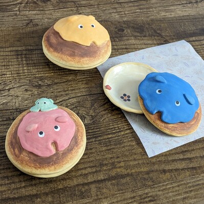 見本④ チョコミントねこのシャカシャカクッキー キーホルダー 