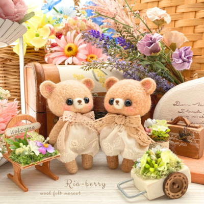 がま口付♪ 可愛いピンクの花柄グラニーバッグ つまみ細工風